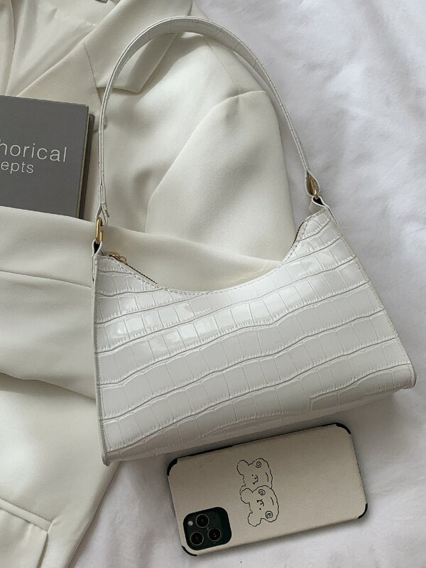 White Retro Shoulder Bag