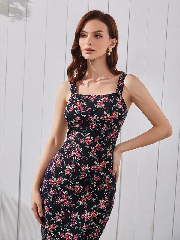 Modely Floral Print Hem Dress