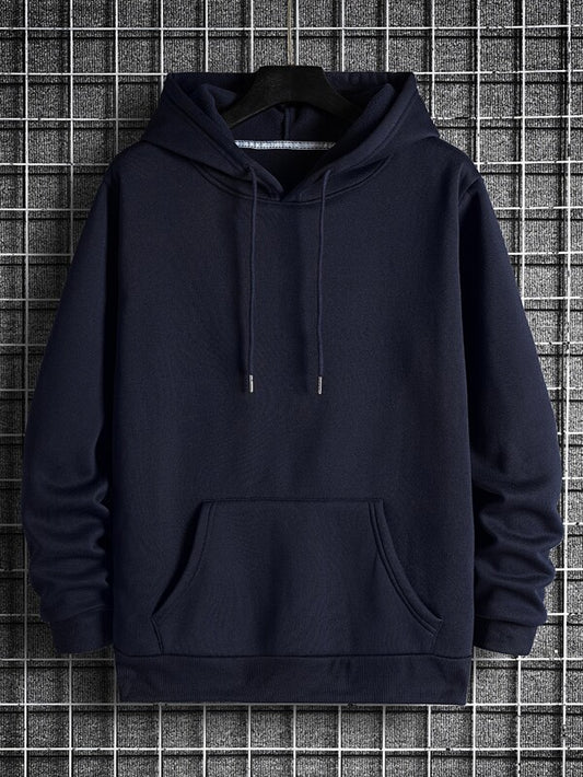 Men Drawstring Thermal Lined Sweatshirt