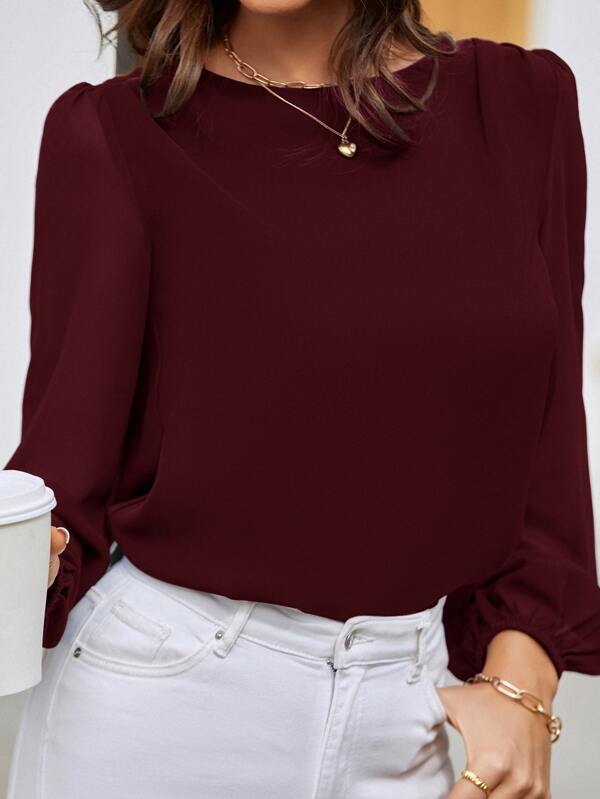 Lantern Keyhole  Blouse