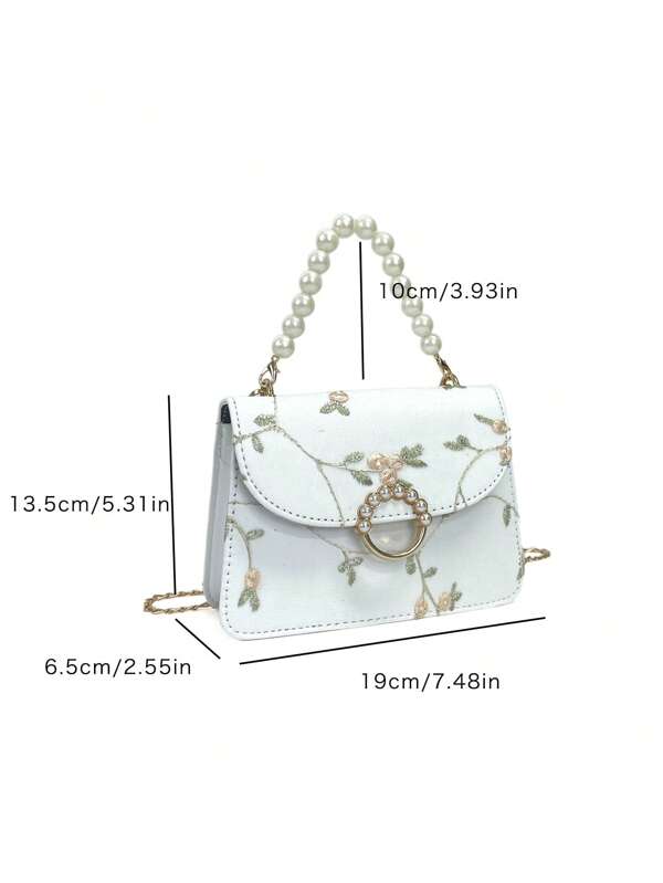 Mini Flower Embroidered Square Bag