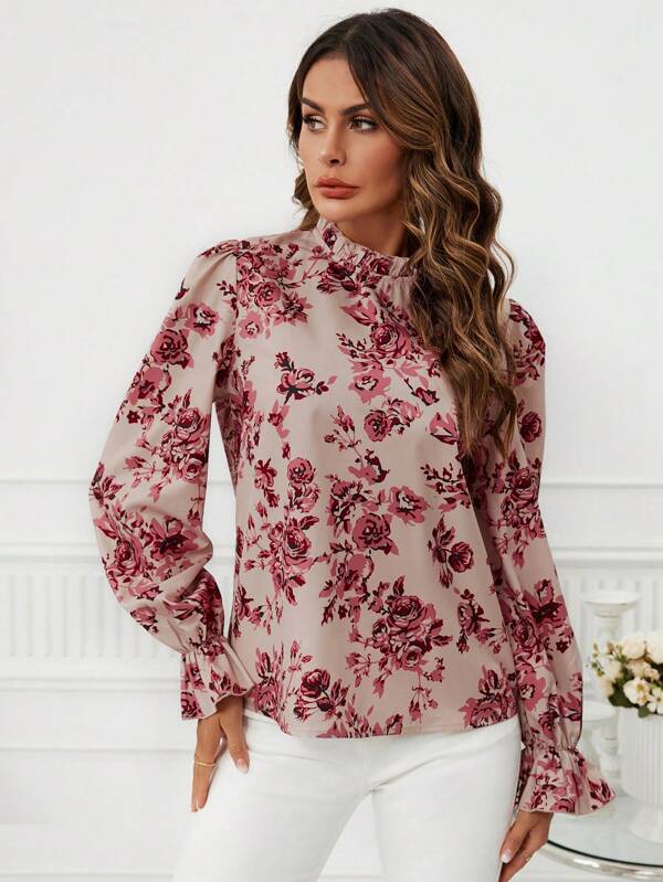 Clasi Flare Frill Neck Blouse