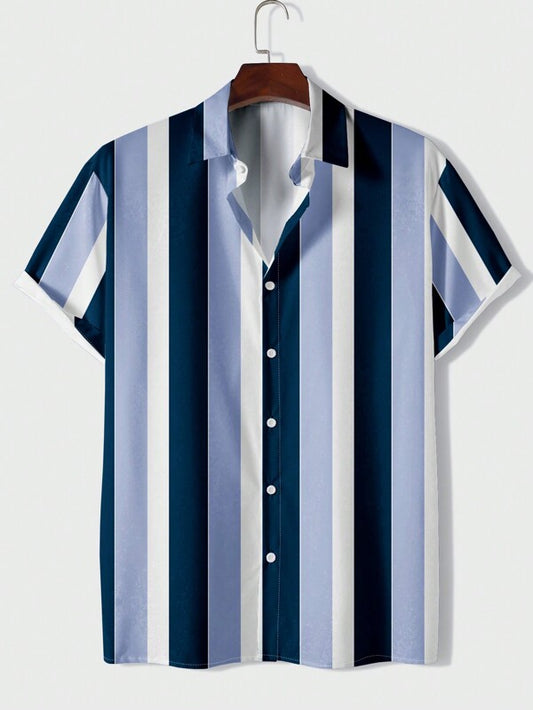 Men Striped Print Shirt